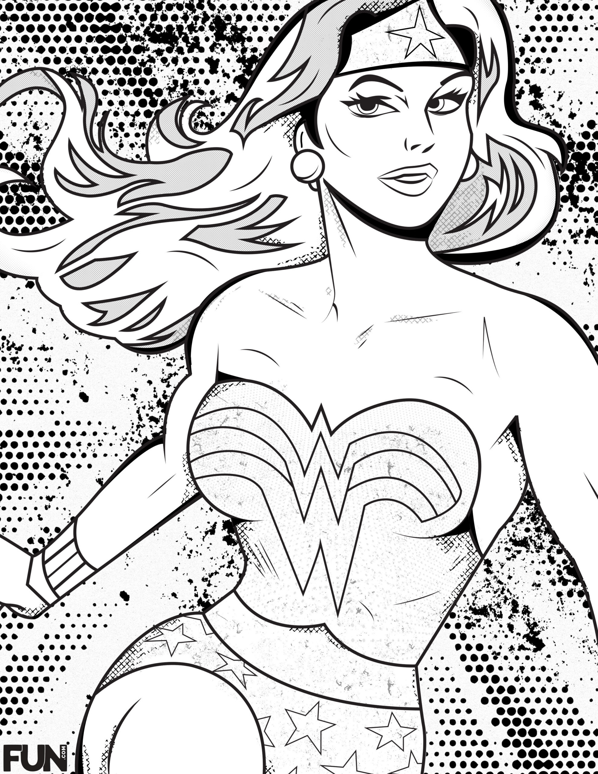 Free Dc Comics Coloring Pages [Printables] - Fun Blog within Free Wonder Woman Printables