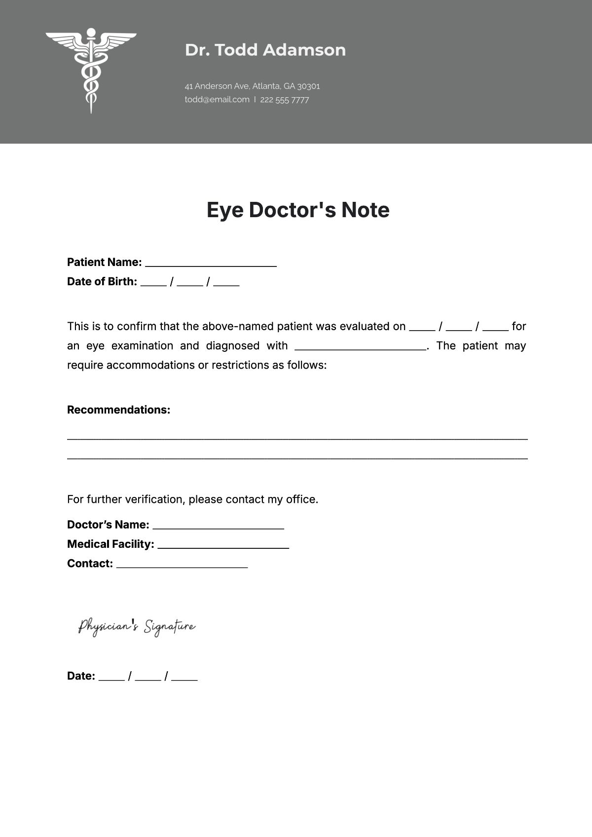 Free Doctor Note Templates To Edit Online inside Free Printable Doctors Excuse