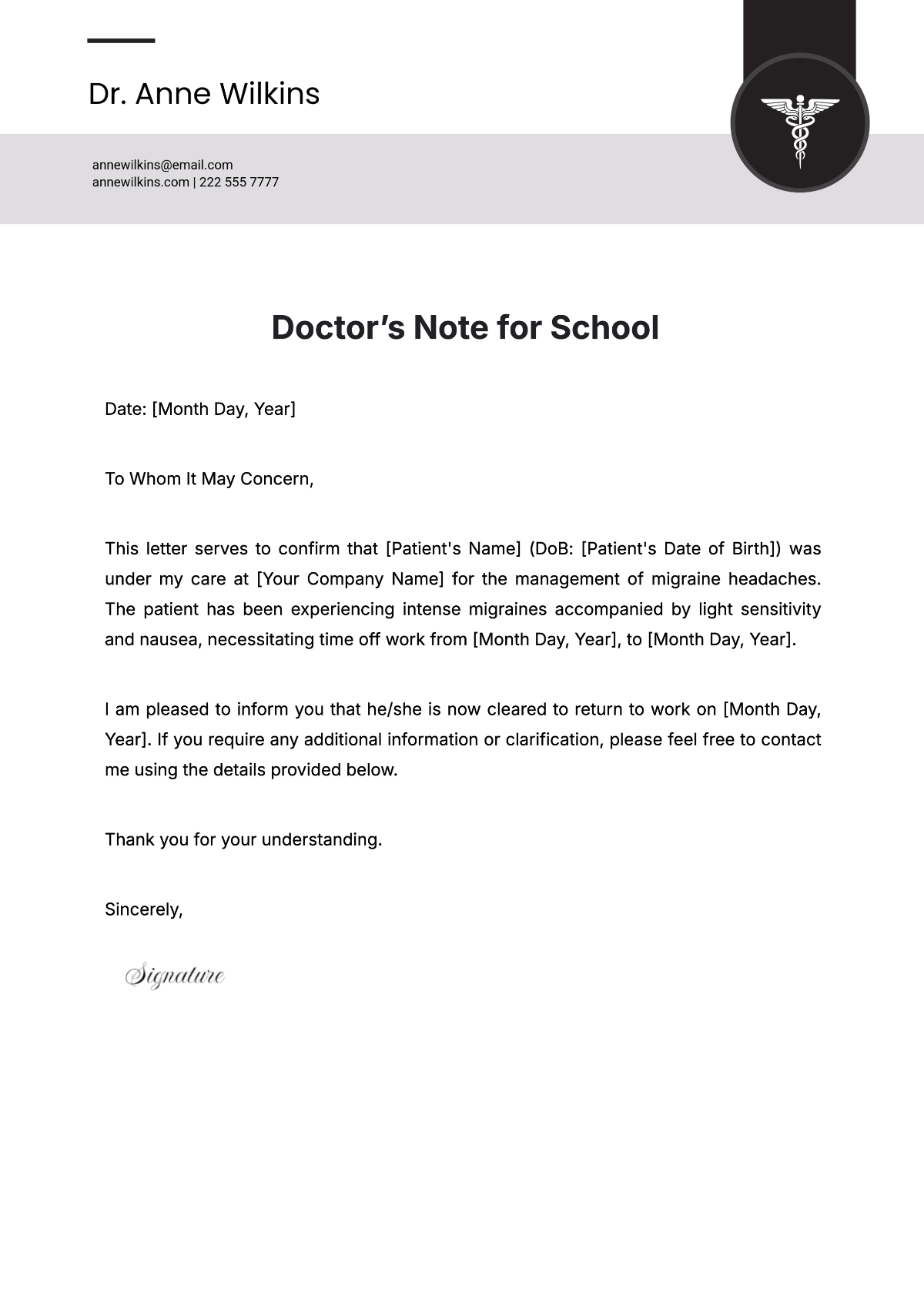 Free Doctor Note Templates To Edit Online regarding Free Printable Doctors Excuse For School