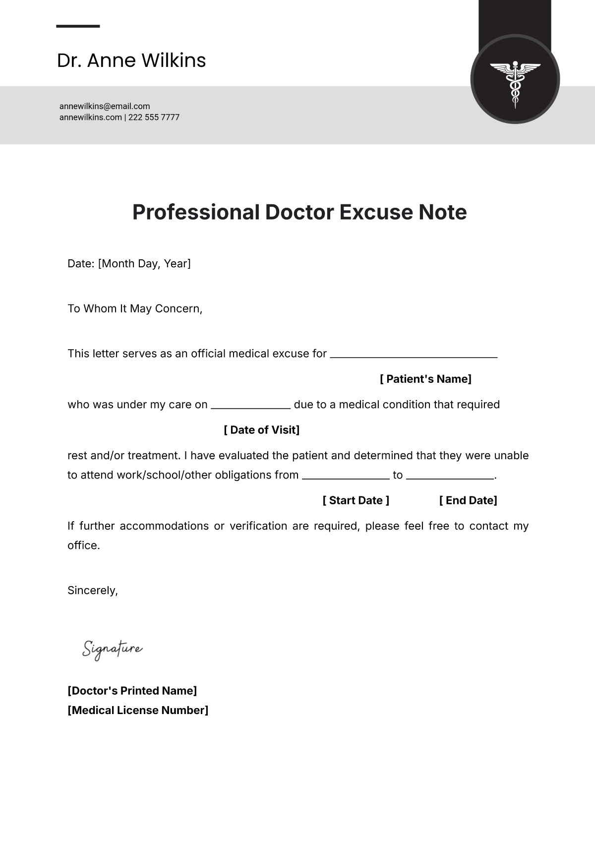 Free Doctor Note Templates To Edit Online with Free Printable Doctors Note For Work