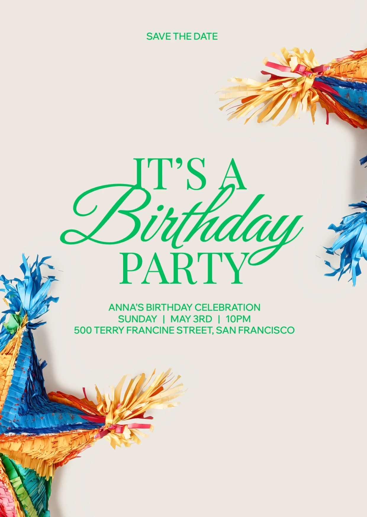 Free Downloadable Birthday Save The Date Templates | Wixel in Free Printable Save The Date Birthday Invitations