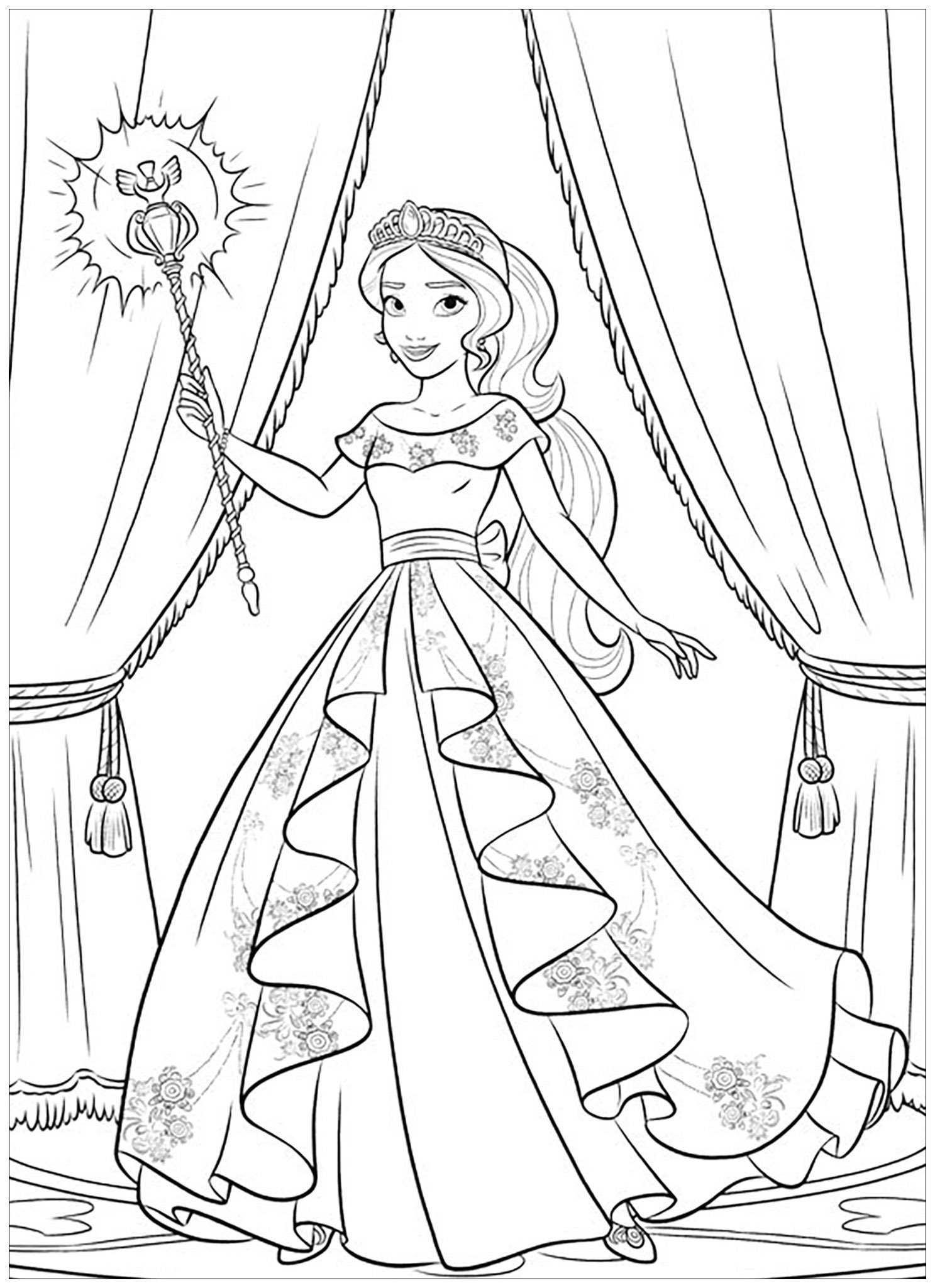 Free Drawing Of Elena Avalor To Download And Color - Elena Avalor inside Elena Of Avalor Free Printables