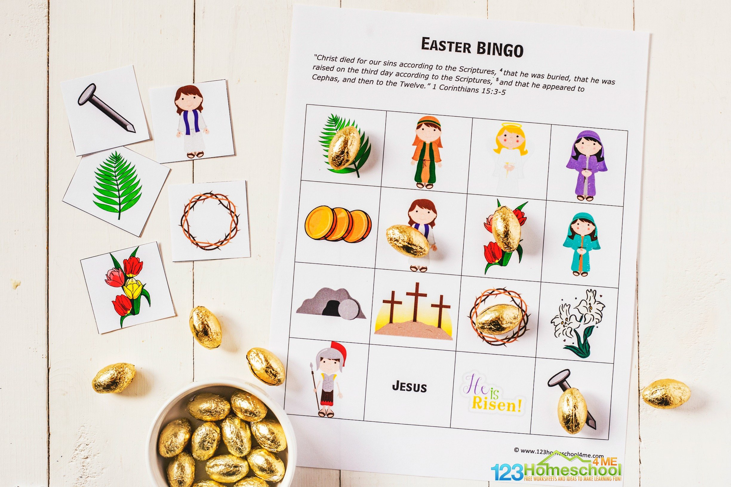 Free Easter Bingo Printable Game regarding Free Printable Religious Easter Bingo Cards