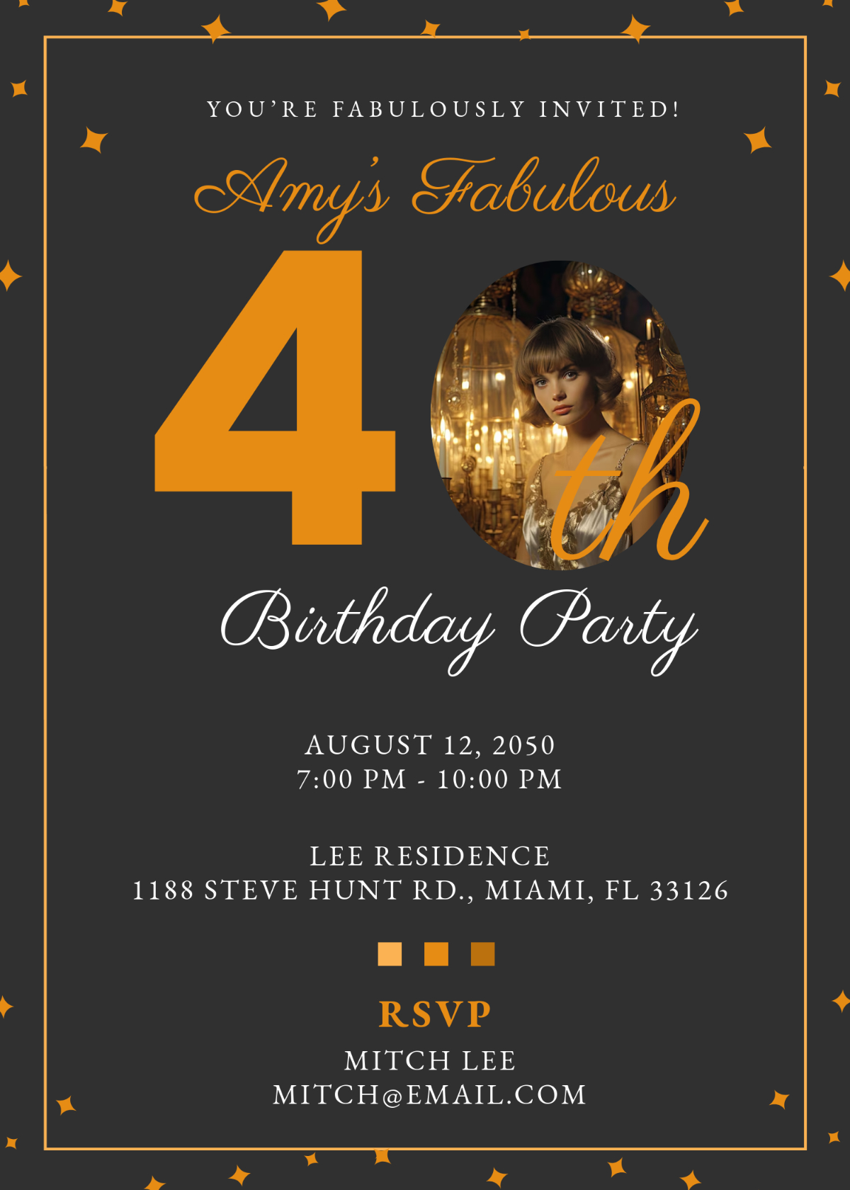Free Editable Fabulous 40Th Birthday Invitation Template To Edit intended for Free Printable Surprise 40Th Birthday Party Invitations