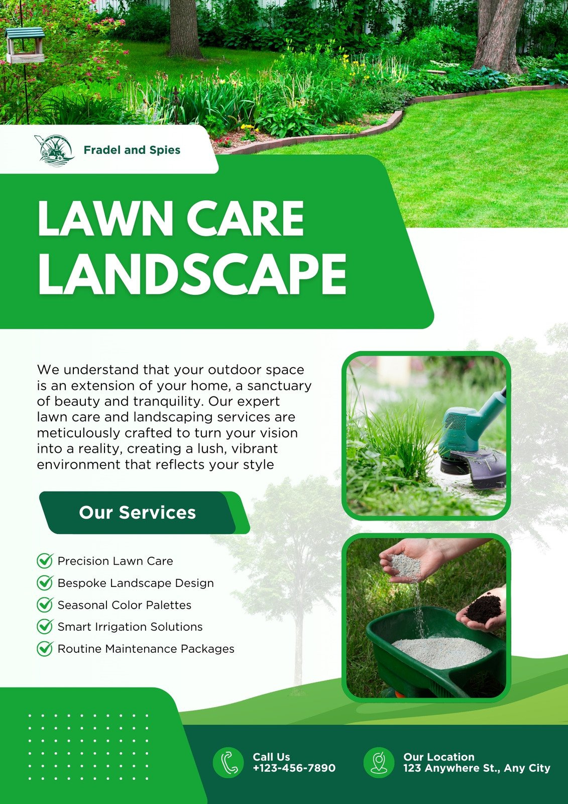 Free, Editable, Printable Lawn Care Flyer Templates | Canva intended for Free Printable Landscaping Flyers