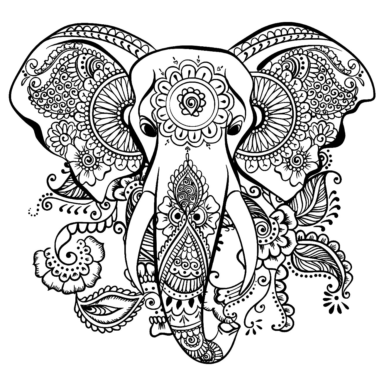 Free Elephant Drawing To Print And Color - Elephant Coloring Pages within Free Printable Elephant Pictures