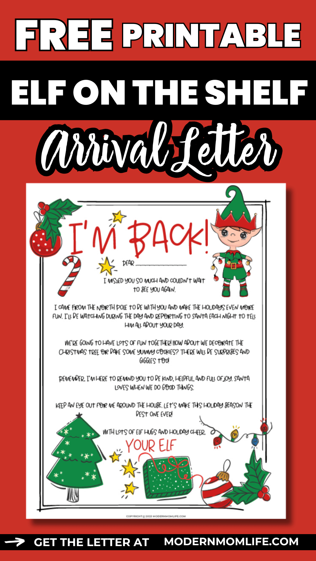 Free Elf On The Shelf Arrival Letter intended for Free Printable Elf On Shelf Arrival Letter