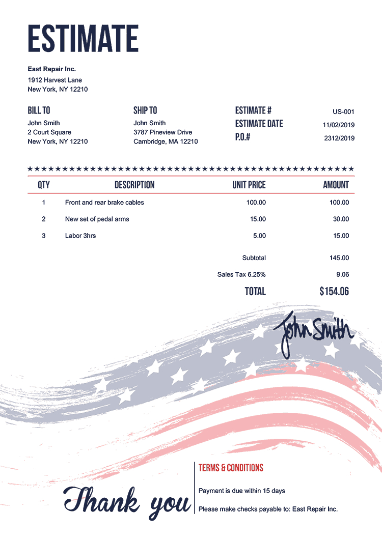 Free Estimate Templates | 100 Styles | Print & Download Pdf within Free Printable Job Quote Forms