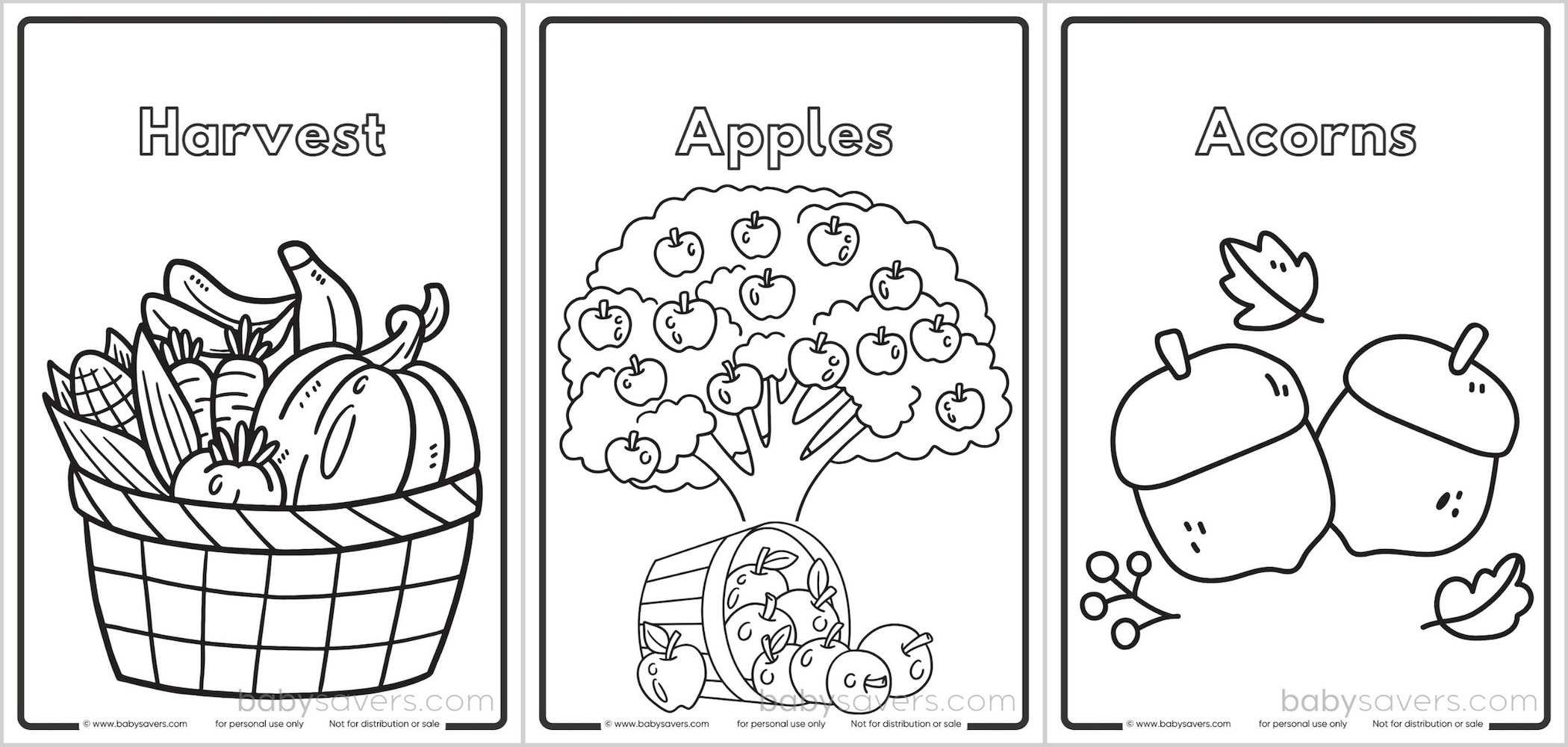 Free Fall Coloring Pages - Download 13 Fun Printables (Pdf) for Free Printable Fall Harvest Coloring Pages