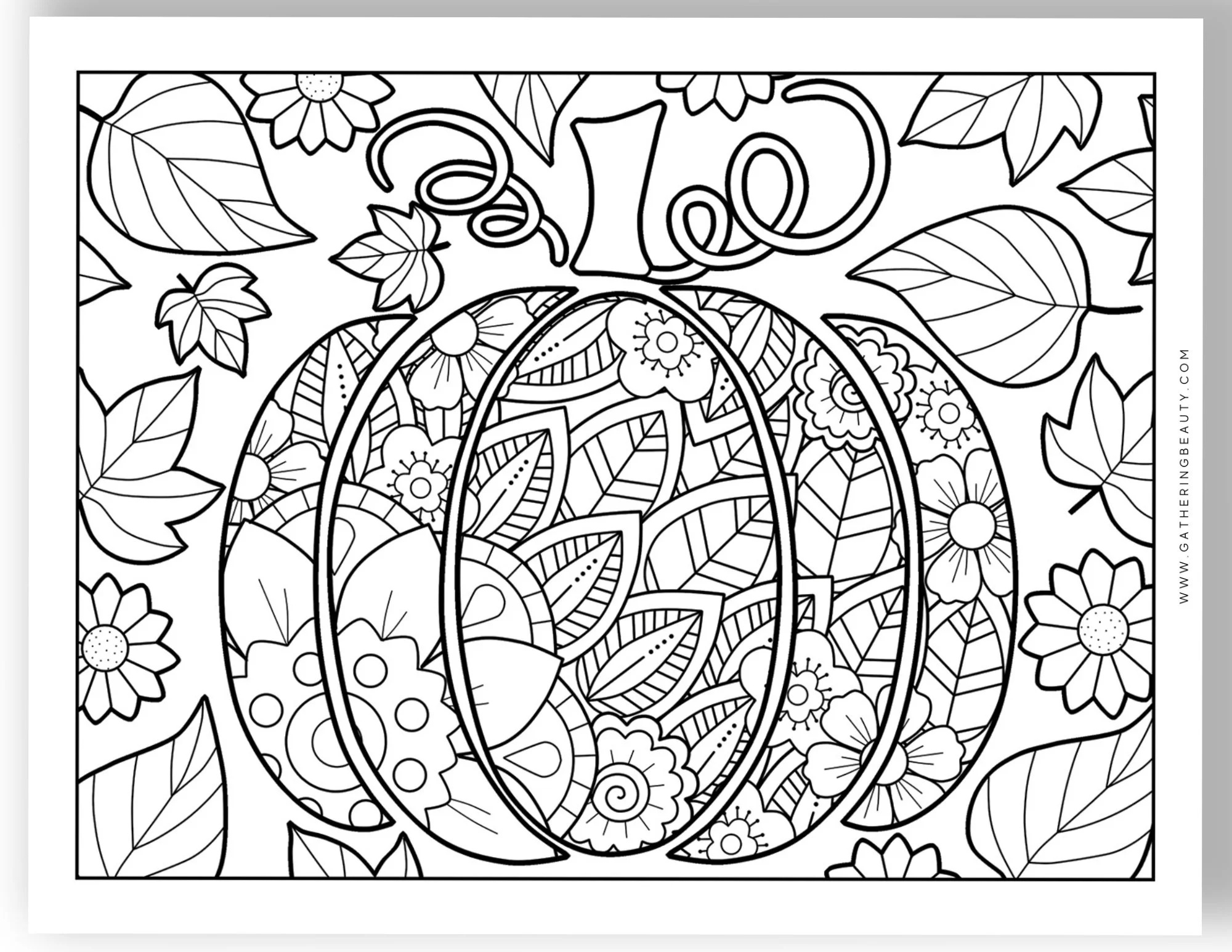 Free Fall Colouring Pages For Adults — Gathering Beauty regarding Free Printable Fall Coloring Pages For Adults