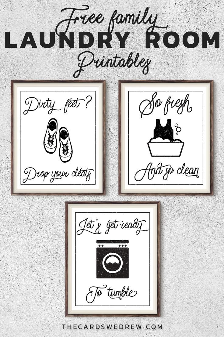 Free Farmhouse Laundry Room Printables For Moms - The Cards We Drew for Free Printable Laundry Room Signs