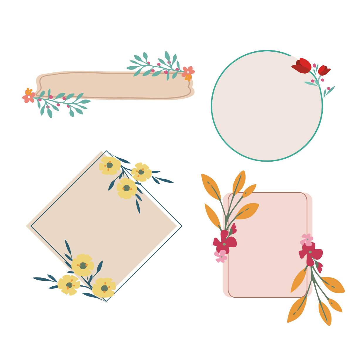 Free Flower Label Clipart Template To Edit Online for Free Printable Floral Labels