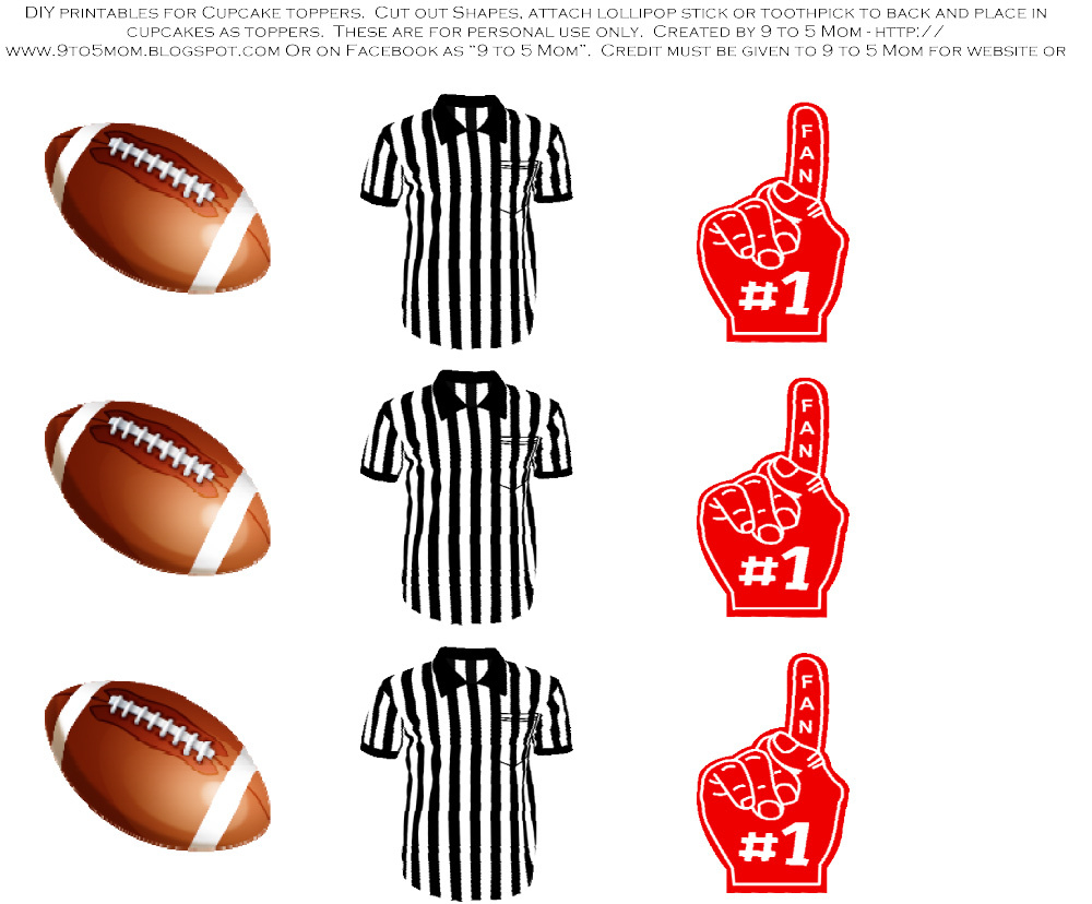 Free Football Tailgater Printables From 9 To 5 Mom | Catch My Party within Free Printable Football Cutouts