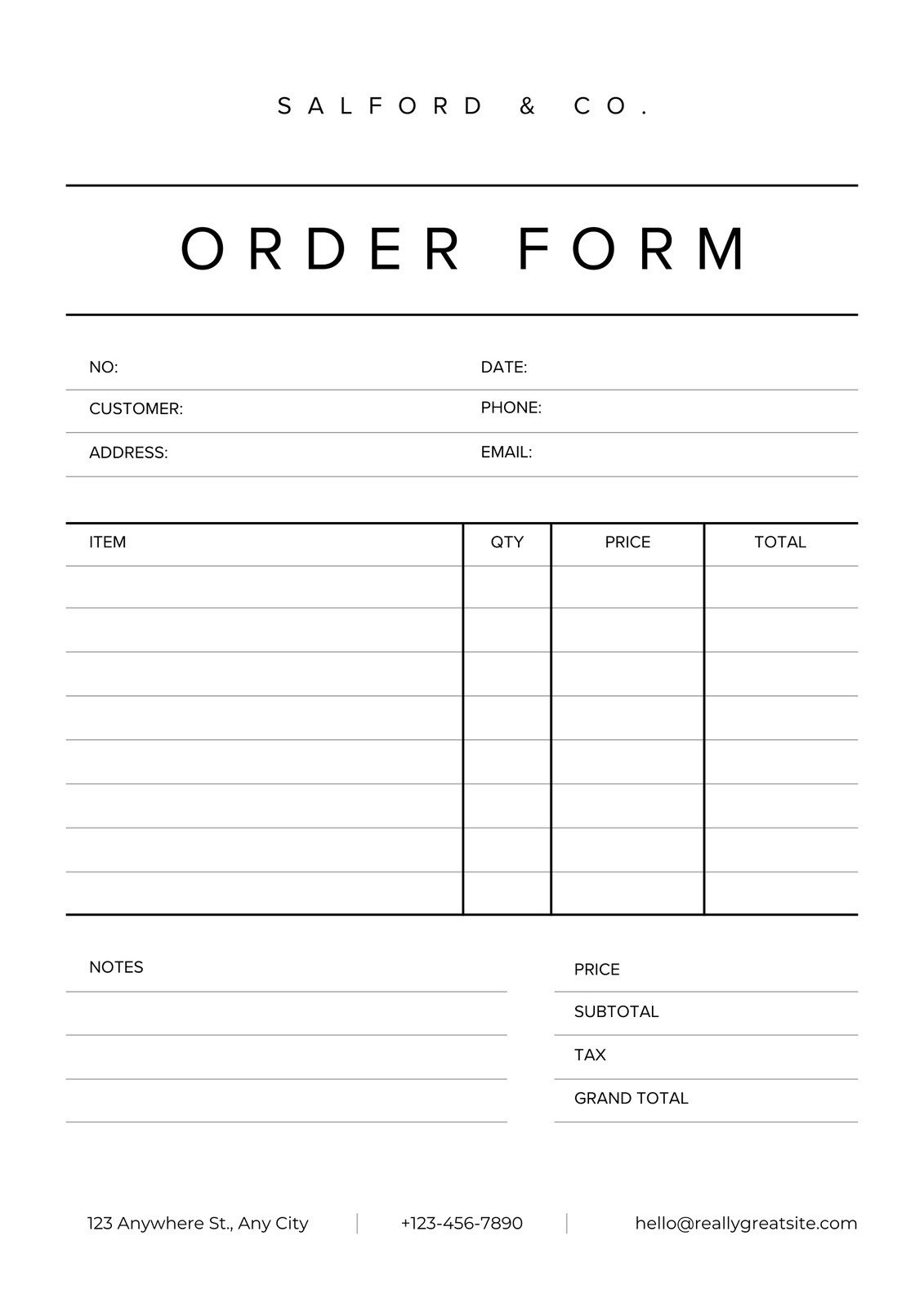 Free Form Document Templates To Customize And Print | Canva inside Free Printable Form Maker