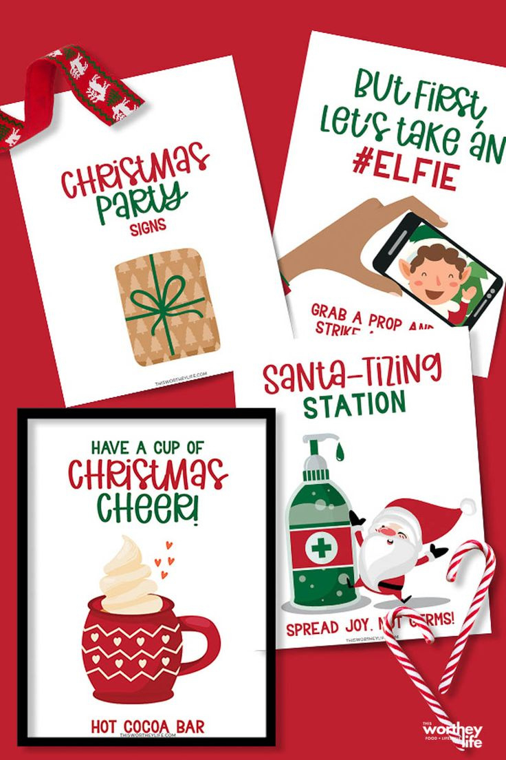 Free Fun Christmas Signs For A Party intended for Free Printable Christmas Party Signs