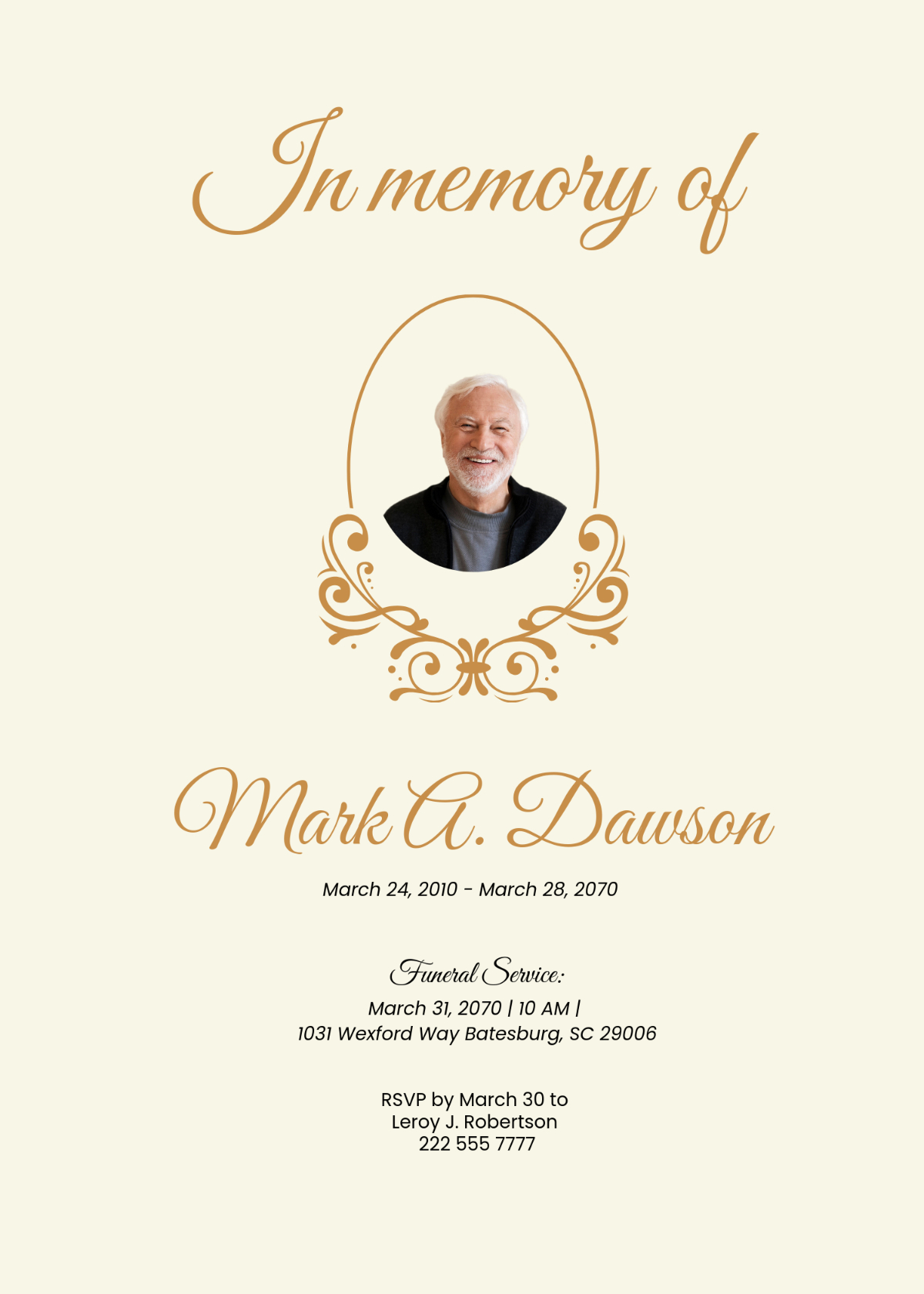 Free Funeral Template To Edit Online with regard to Free Printable Funeral Program Template