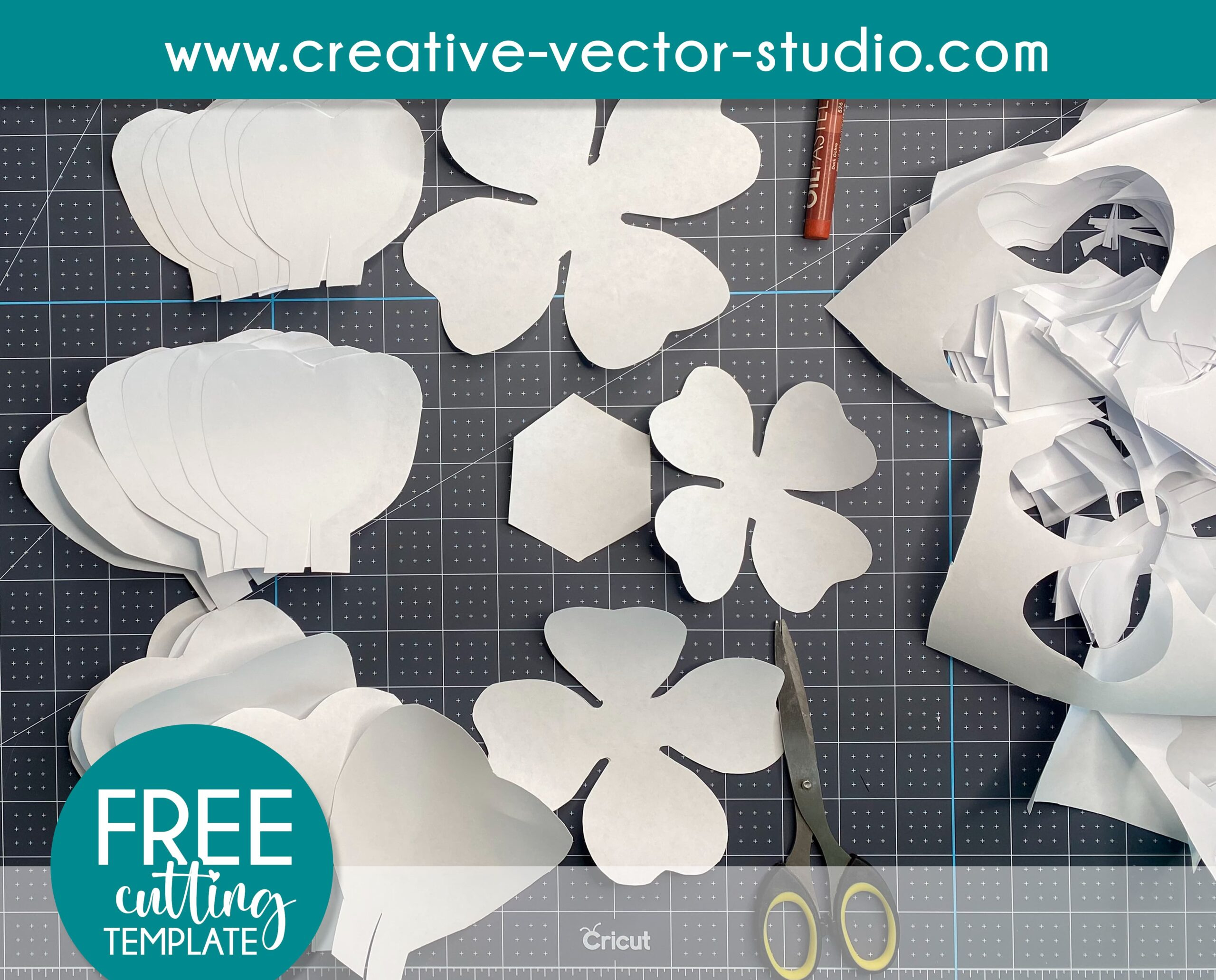 Free Giant Paper Rose Template | Creative Vector Studio for Free Paper Flower Templates Printable