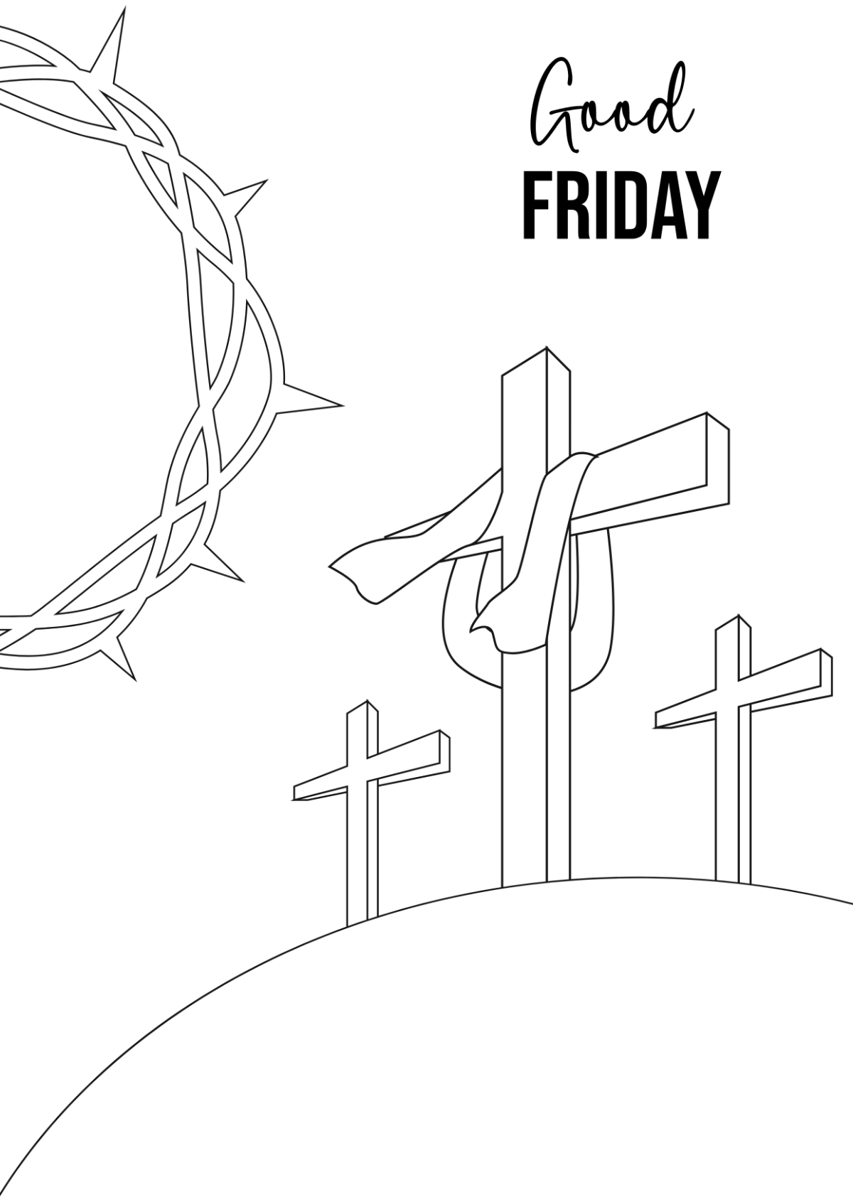 Free Good Friday Celebration Drawing Template To Edit Online with regard to Free Printable Good Friday Coloring Pages