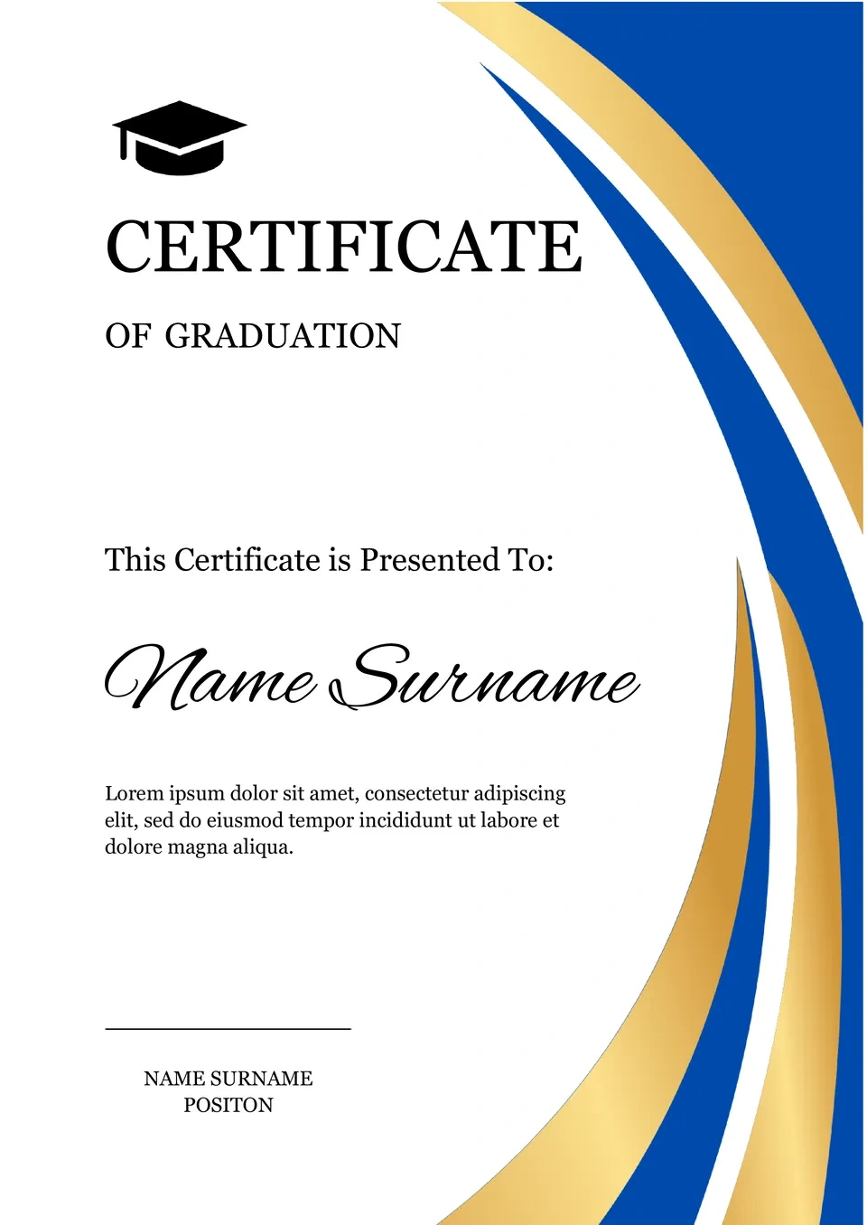 Free Graduation Certificate Template For Google Docs in Free Printable Graduation Certificates Templates