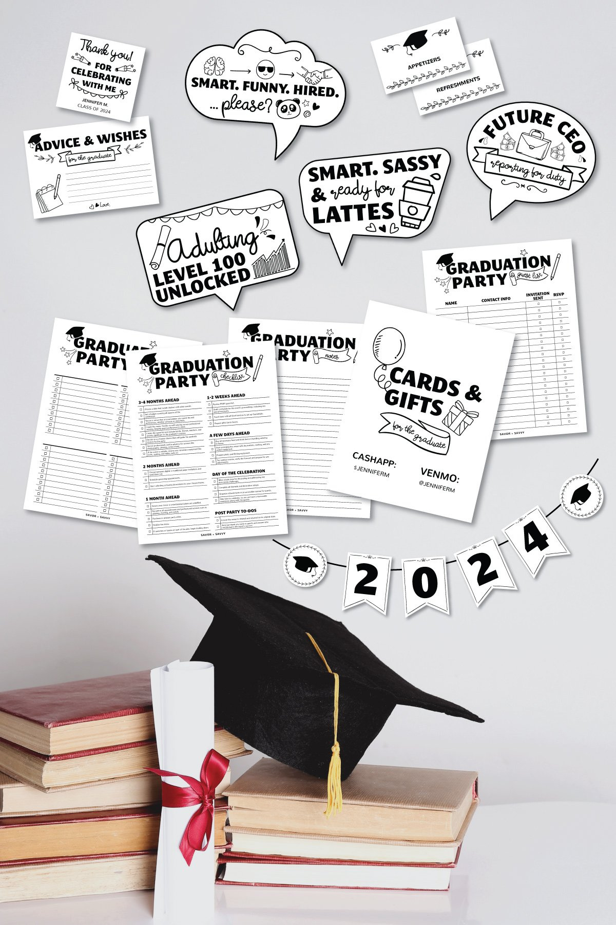Free Graduation Party Printables - Editable For Any Year! - Savor pertaining to Free Graduation Printables