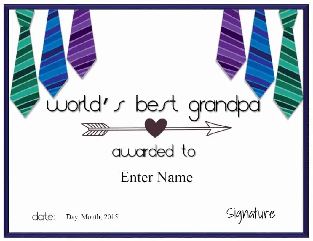 Free Grandparents Day Printables | Customize Online & Print with regard to Grandparents Certificate Free Printable
