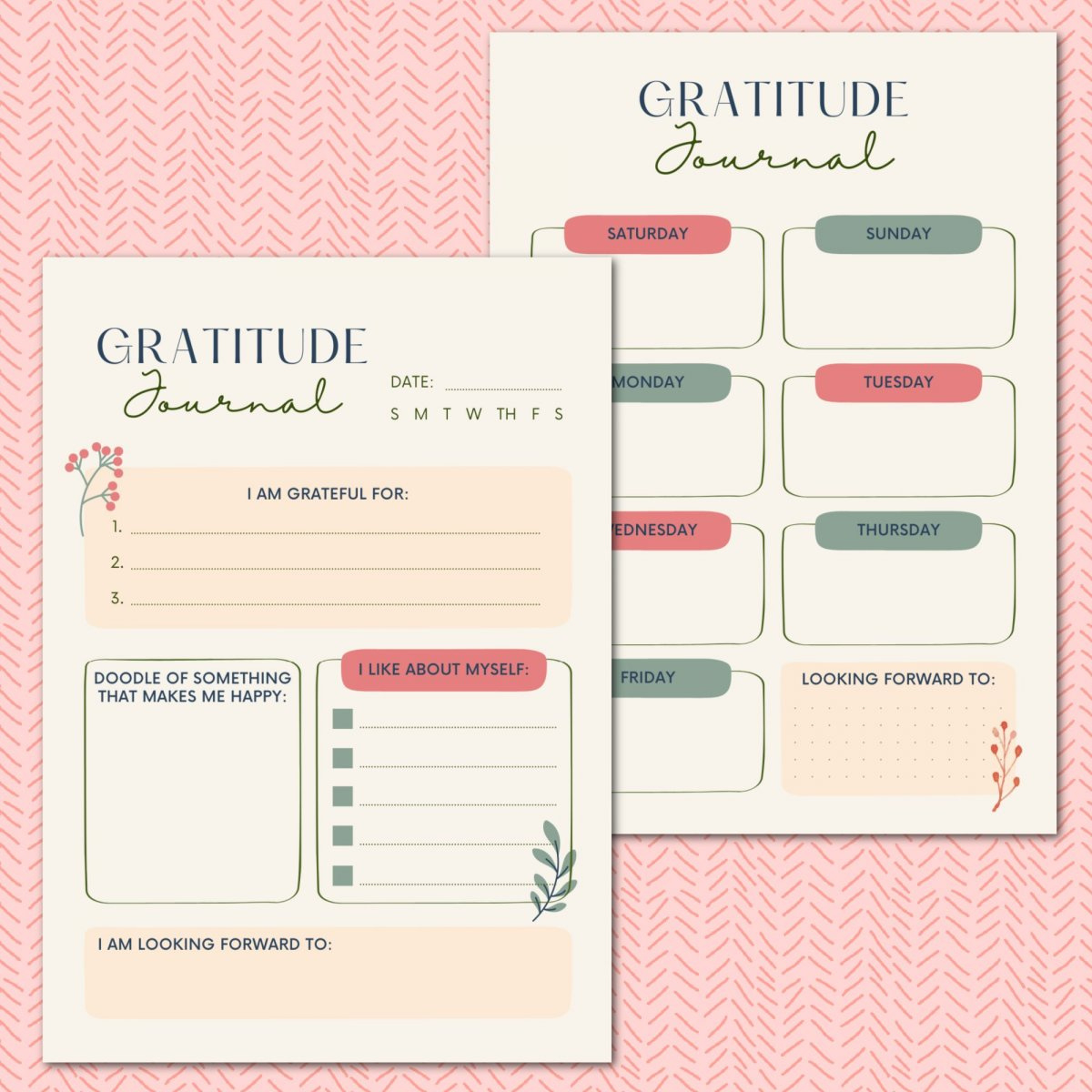 Free Gratitude Journal Printable + 13 Thanksgiving Printables with Free Printable Gratitude Journal