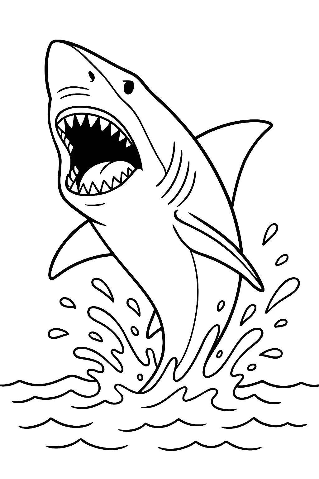 Free Great White Shark Coloring Pages Generator – 20 Great White throughout Free Printable Great White Shark Coloring Pages