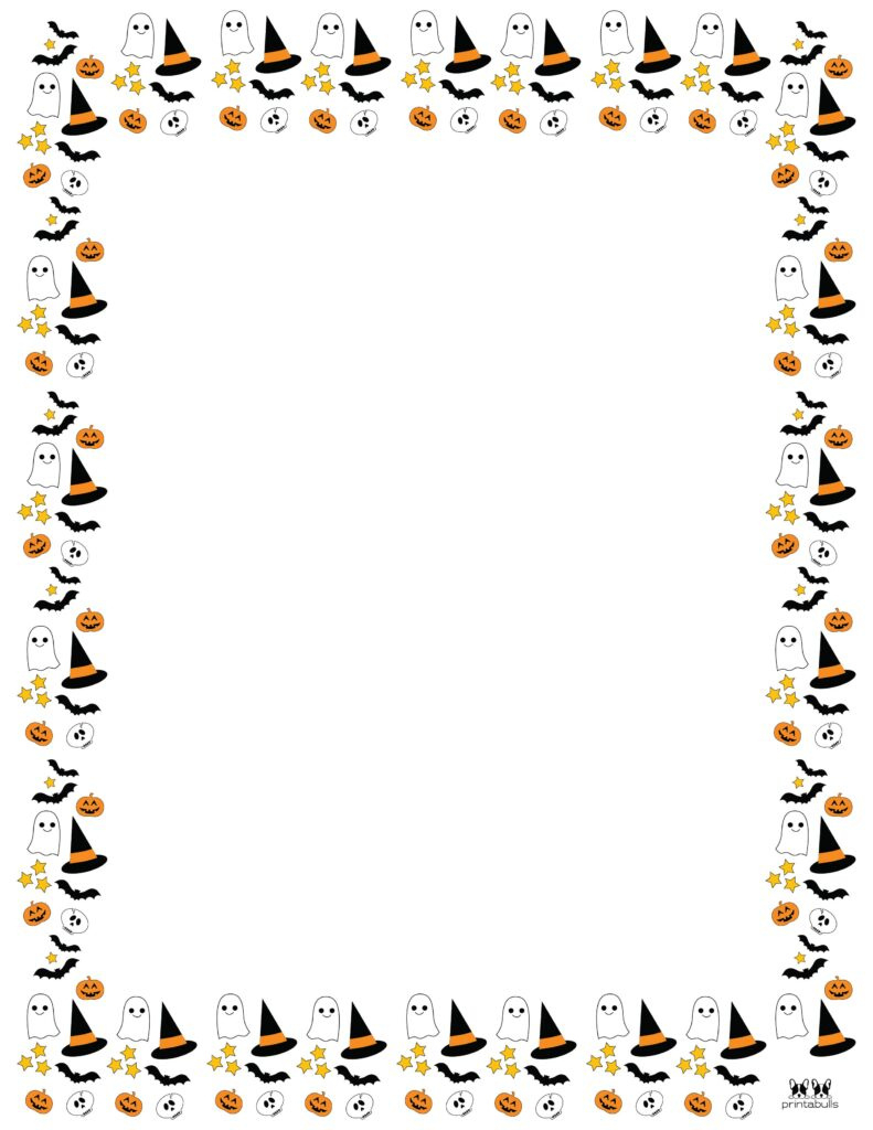 Free Halloween Borders &Amp; Frames | Printabulls - Worksheets Library intended for Free Printable Halloween Stationery Borders