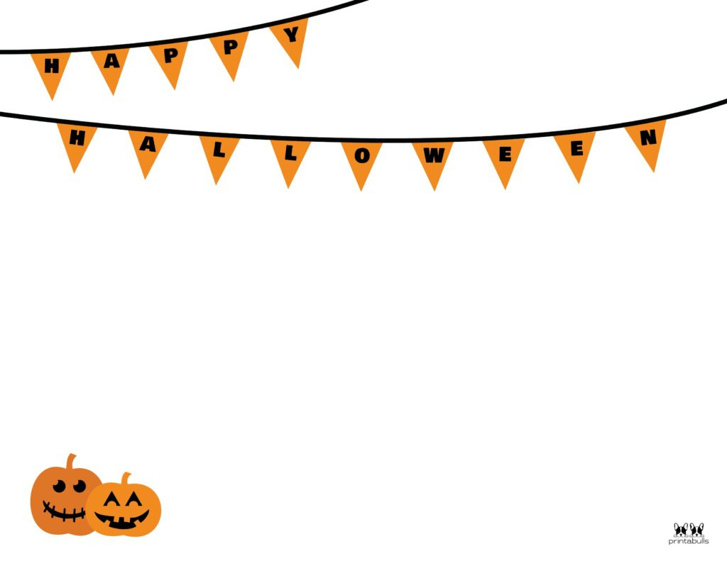 Free Halloween Borders & Frames | Printabulls inside Free Printable Halloween Stationery Borders