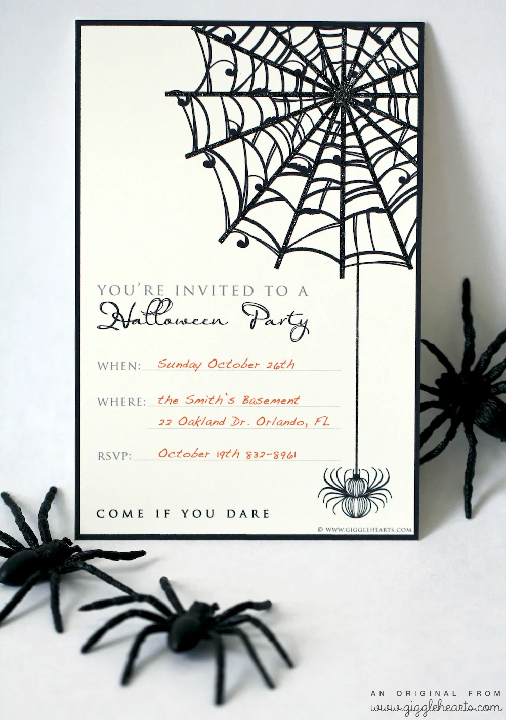 Free Halloween Party Invitation Printable With Glitter For A Fun in Free Printable Halloween Party Invitations
