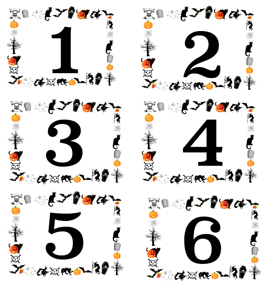 Free Halloween Printables - Worksheets Library with regard to Free Printable Cake Walk Numbers