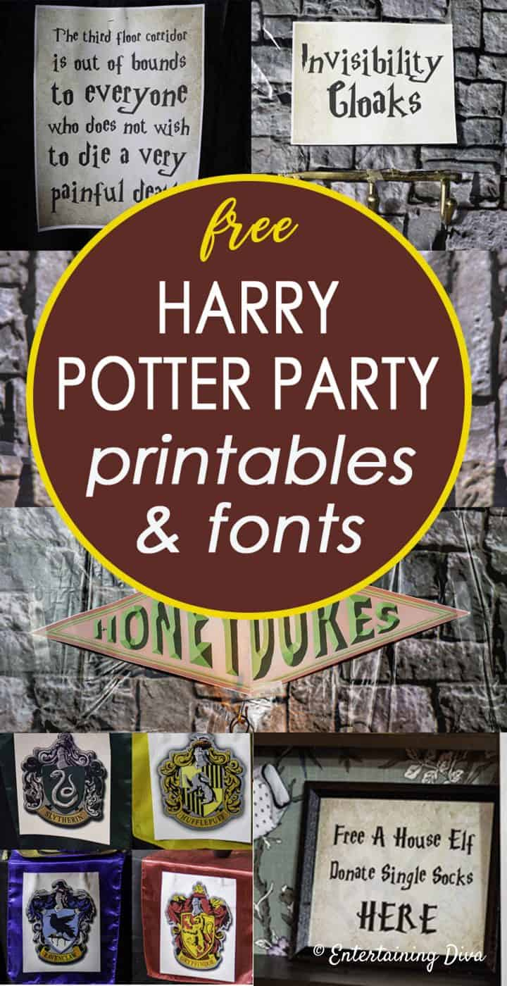 Free Harry Potter Printables And Fonts in Free Harry Potter Printable Signs