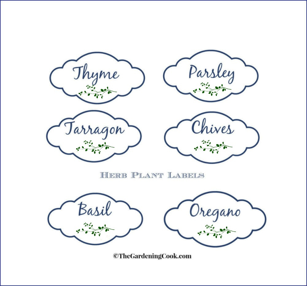 Free Herb Plant Labels For Mason Jars And Pots for Free Printable Plant Labels