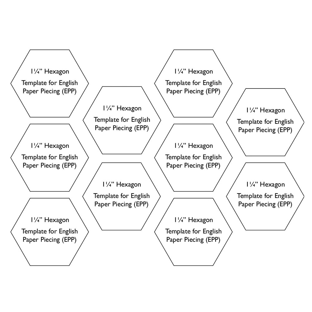 Free Hexagon Template | 1¼″ Epp Paper Piecing Templates in Paper Piecing Patterns Free Printables