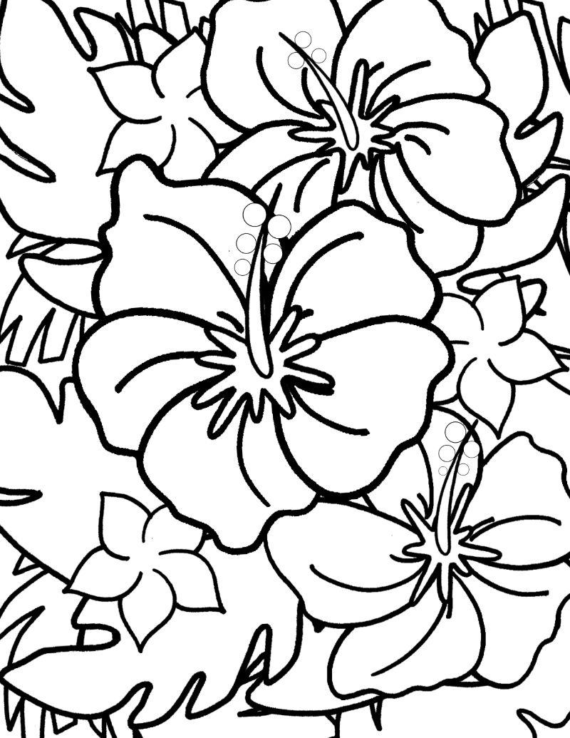 Free Hibiscus Coloring Page For Kids And Adults - Mama Likes This with regard to Free Printable Hibiscus Coloring Pages