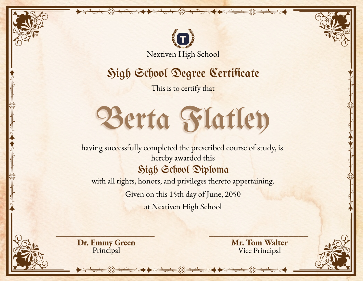 Free High School Degree Certificate Template To Edit Online throughout Free Printable College Degrees