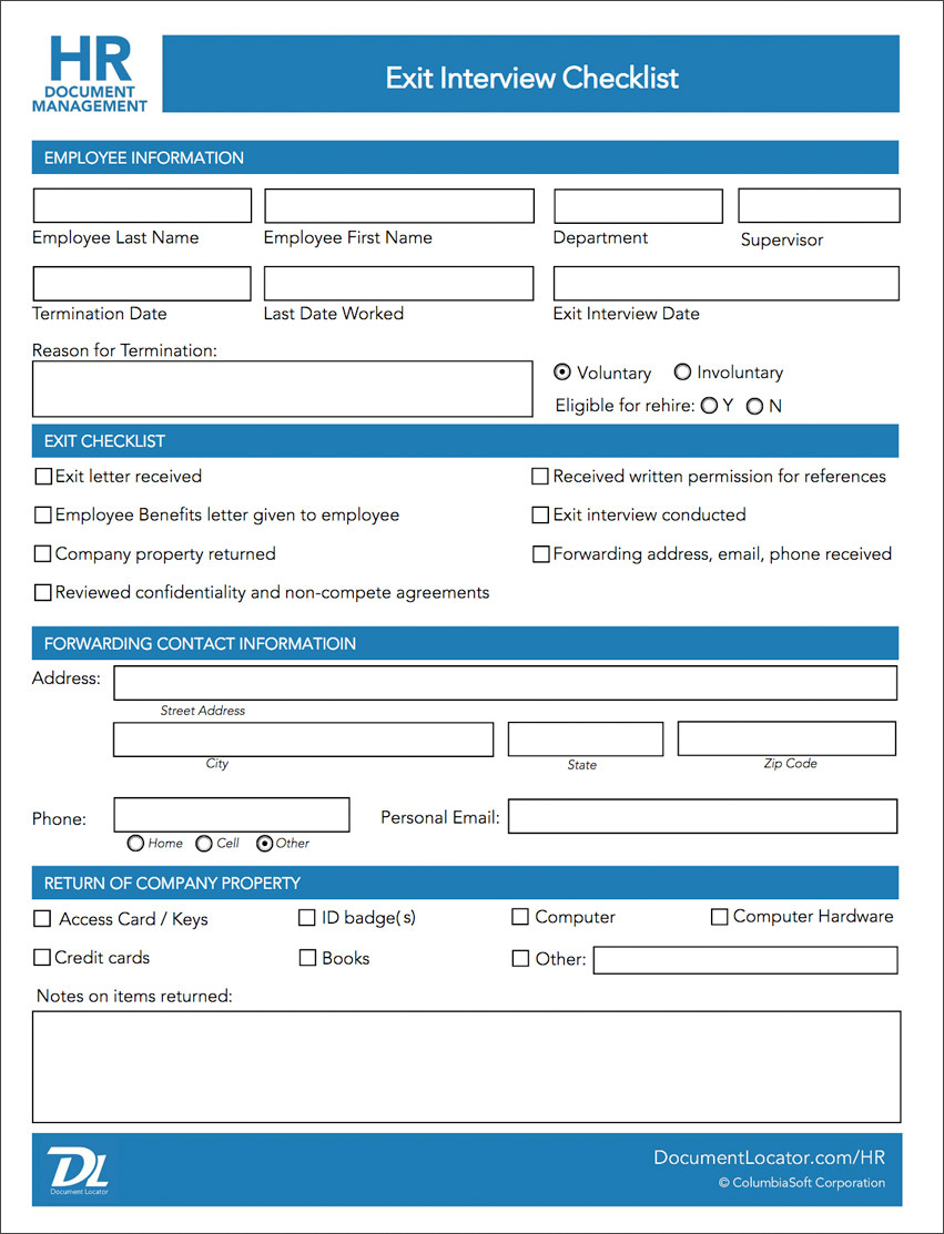 Free Human Resources (Hr) Forms Templates in Free Printable Hr Forms