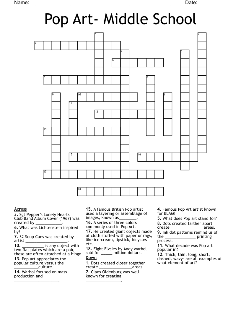 Free Interesting Pop Culture Crossword Puzzles For Everyone in Pop Culture Crossword Printable Free
