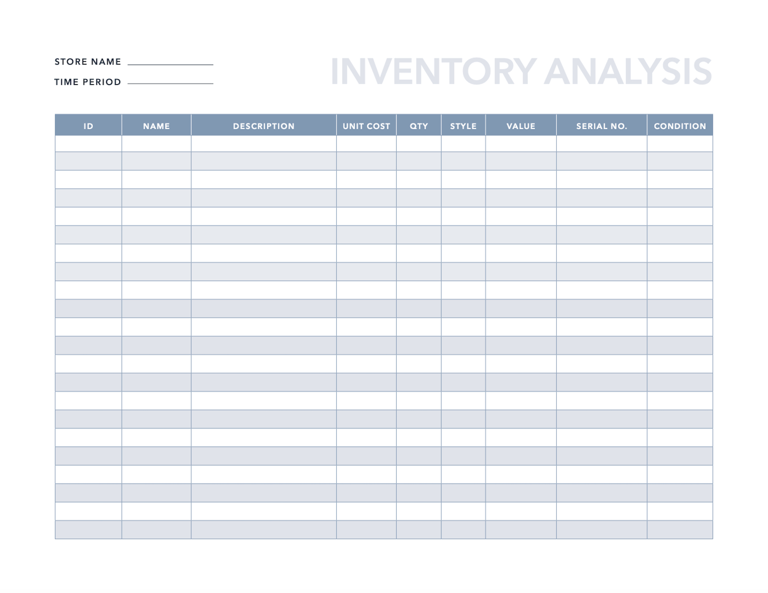 Free Inventory - Excel, Pdf, Google Sheets | Hubspot within Free Printable Inventory Sheets Business
