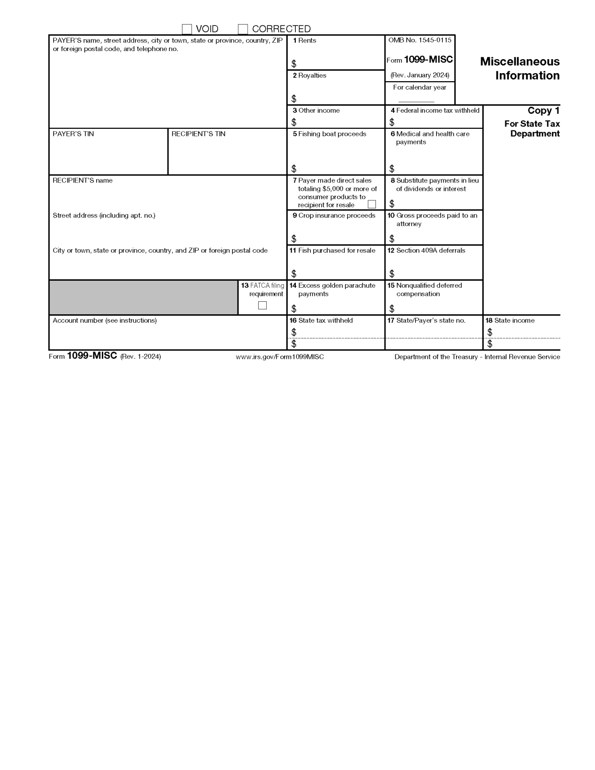 Free Irs 1099 Form - Pdf – Eforms in Free Printable 1099 Misc Form 2013