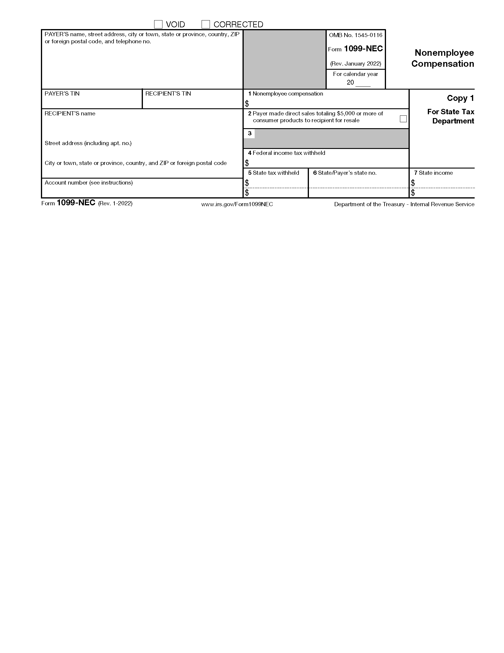 Free Irs 1099 Form - Pdf – Eforms within Free Printable 1099 Form