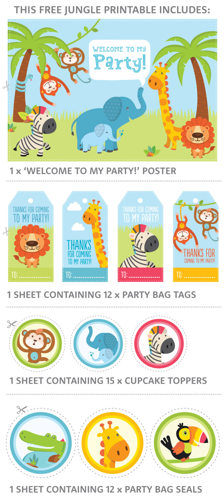 Free Jungle Party Invitation Printables throughout Free Jungle Printables
