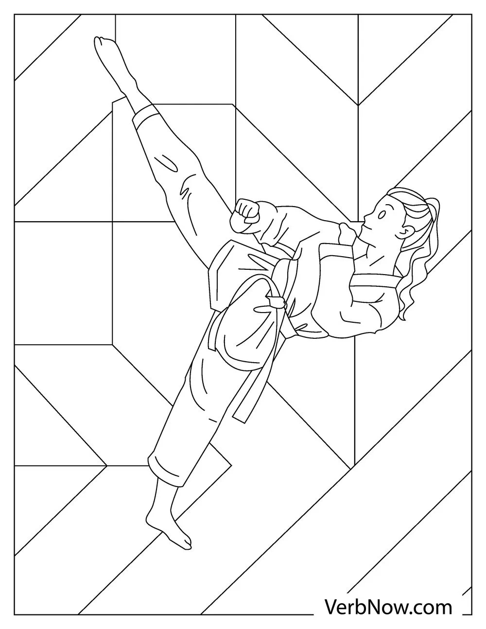 Free Karate Kid Coloring Pages For Download (Printable Pdf) pertaining to Free Printable Karate Coloring Pages
