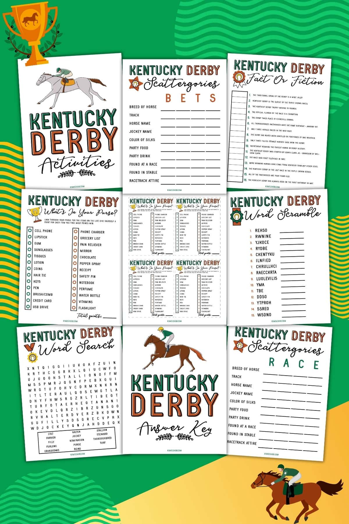 Free Kentucky Derby Printable Games - Kim Schob in Free Kentucky Derby Printables