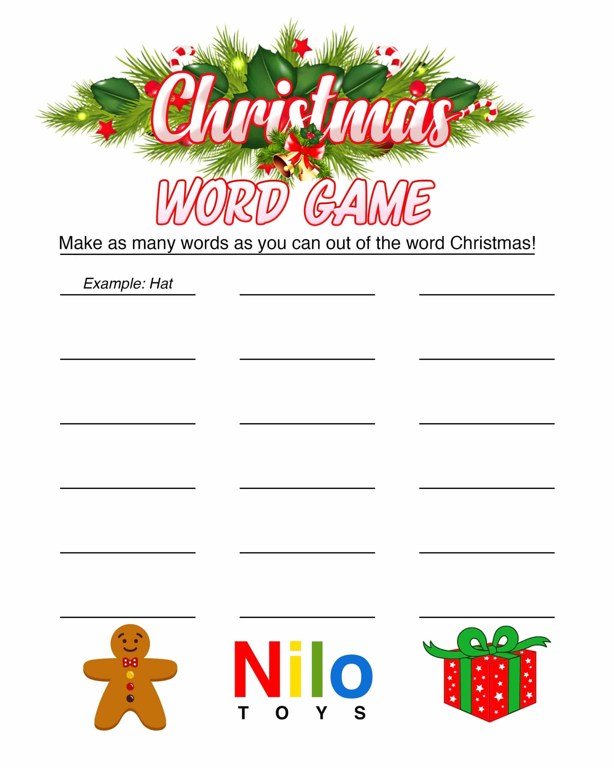 Free Kids Games For Christmas | Printable Word Games For Kids for Free Printable Christmas Games For Preschoolers