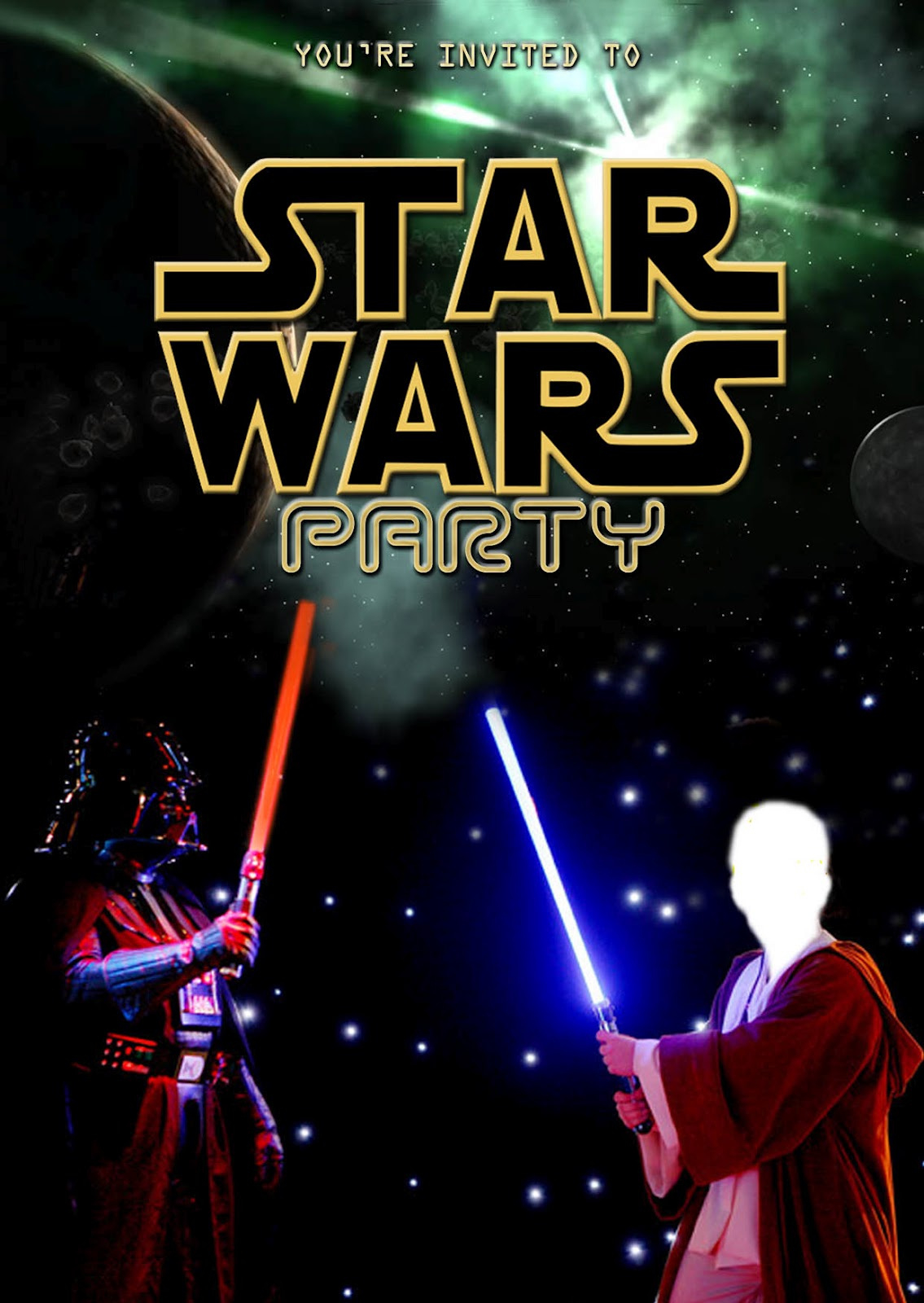 Free Kids Party Invitations: Star Wars Party Invitation (Self-Edit) in Star Wars Invitations Free Printable
