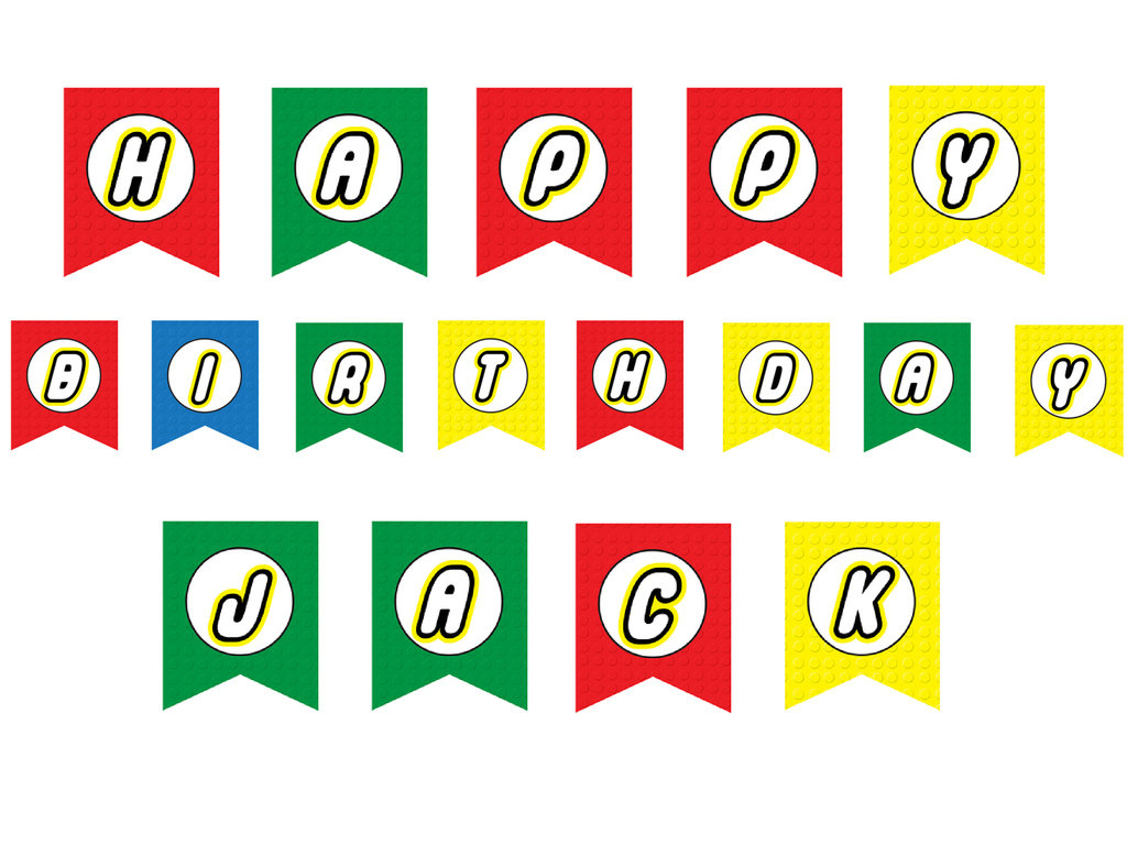 Free Lego Banner Colorful - Magical Printable inside Free Printable Lego Banner
