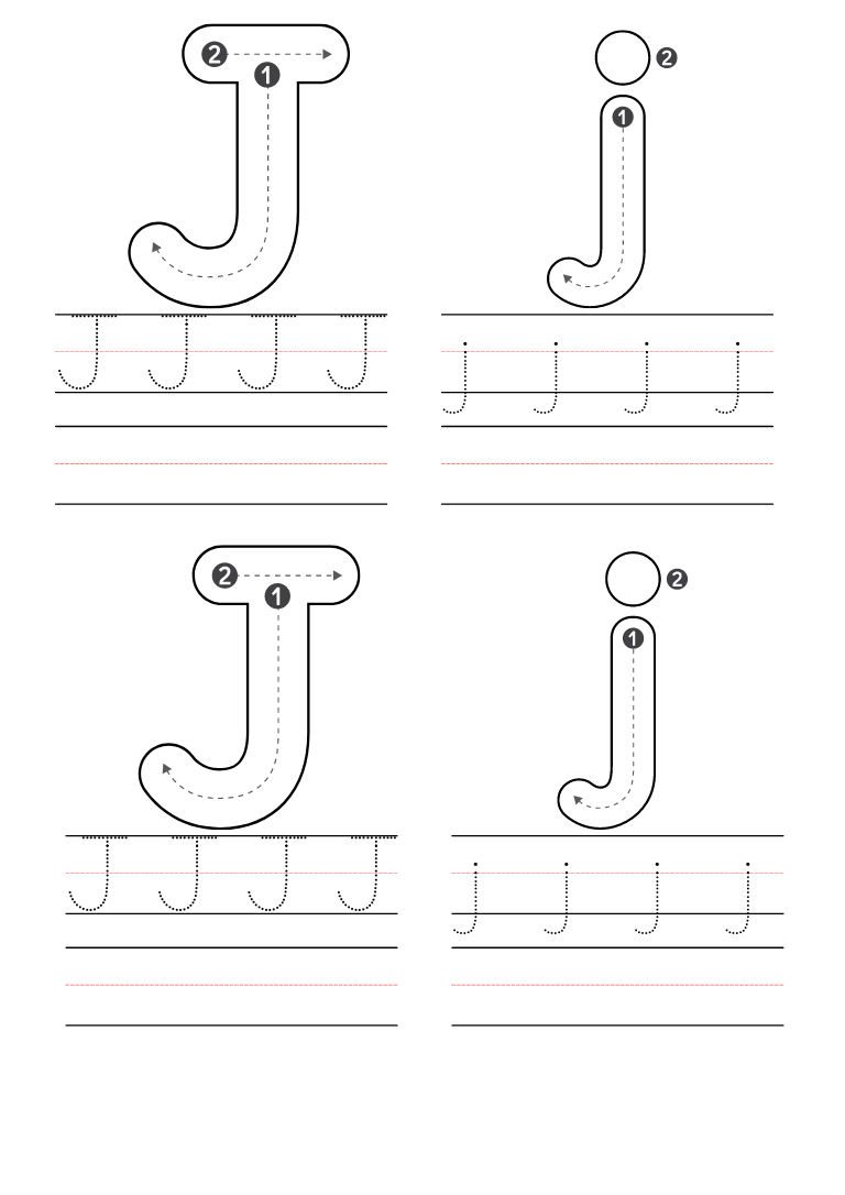 Free Letter J Coloring Pages Printable Pdf with Free Printable Letter J