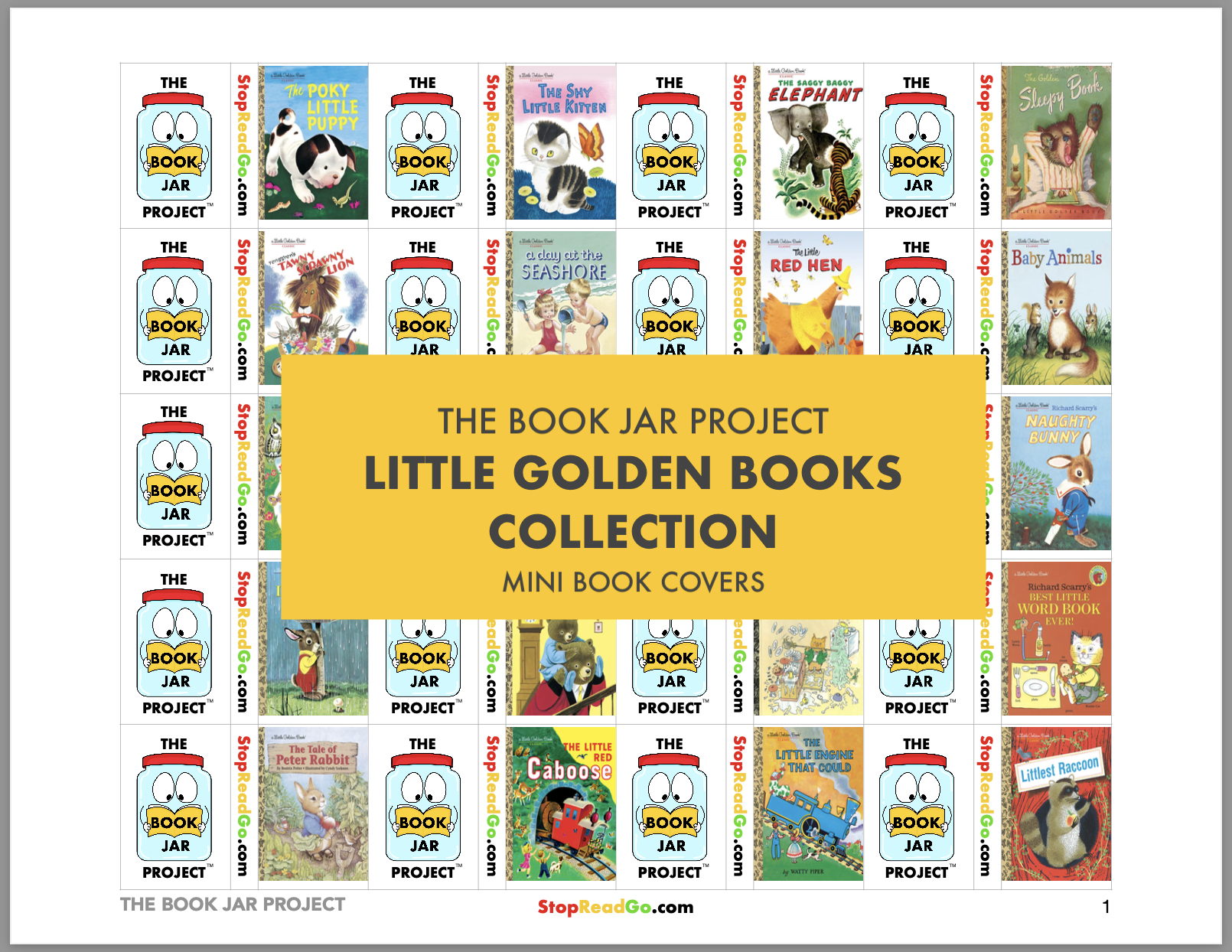 Free Little Golden Books Collection – Mini Book Covers with Free Printable Mini Books