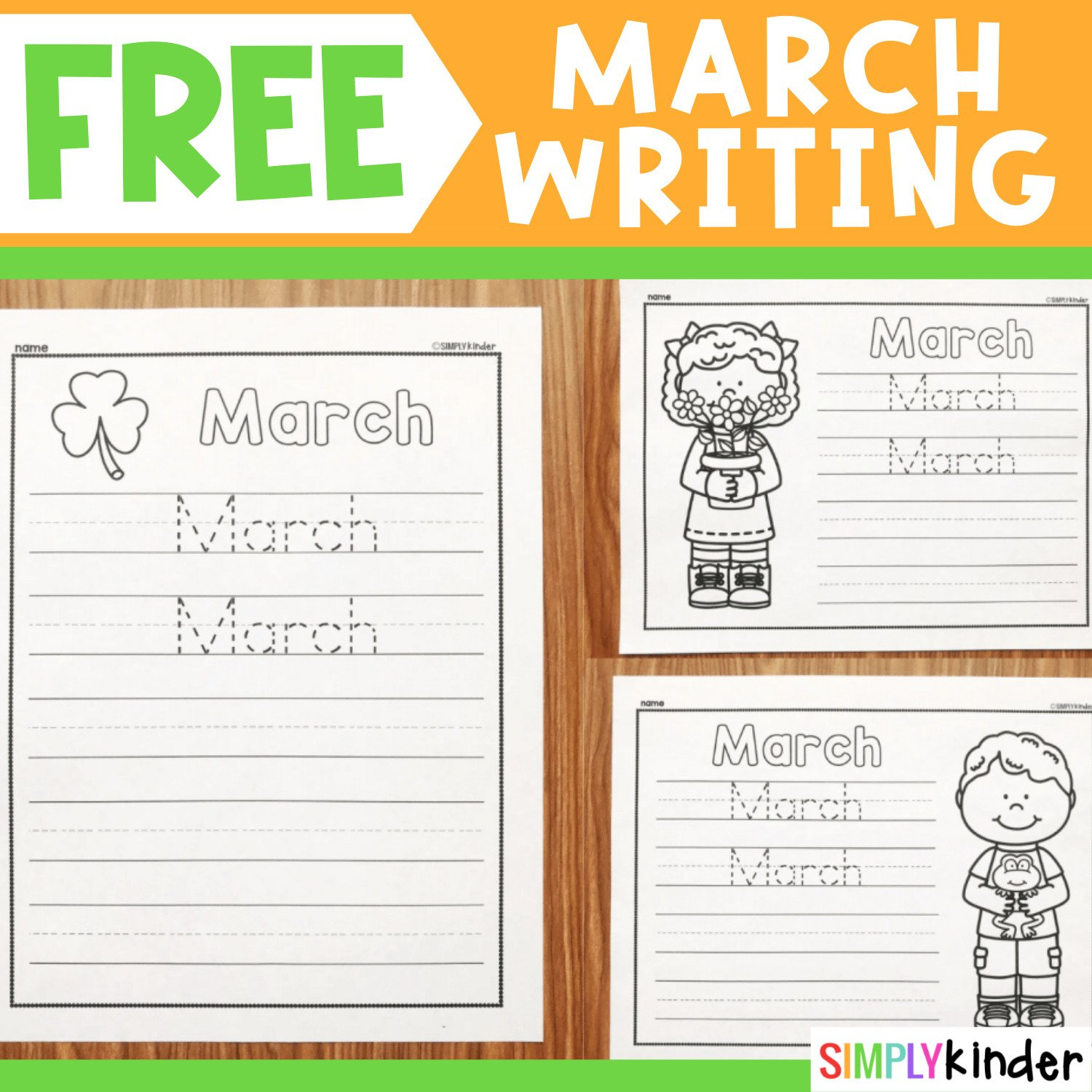 Free March Printable - Simply Kinder pertaining to Free Printable March Activities